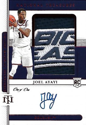 2021-22 Panini National Treasures Collegiate College Materials Signatures Conference Logo #48 Joel AYAYI (gonzaga) PATCH 1-1 AUTO n-a recto.jpg
